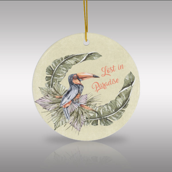 Lost in Paradise Ceramic Ornament by Nature's Glow