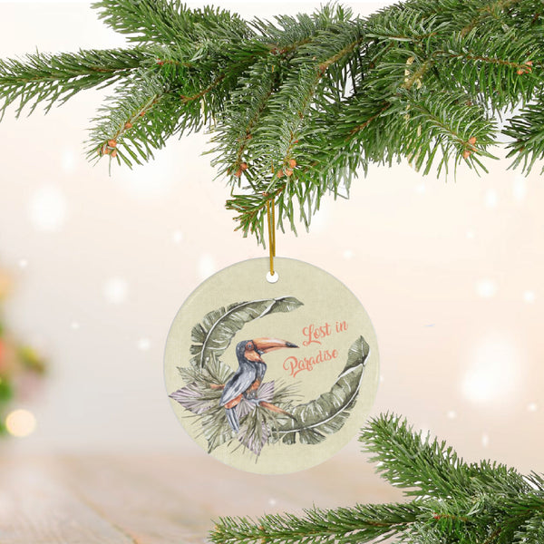 Lost in Paradise Ceramic Ornament by Nature's Glow