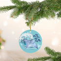 Manta Ray - Let the Sea Set You Free Ceramic Ornament by Nature's Glow
