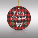 Merry Christmas Ceramic Ornament by Nature's Glow