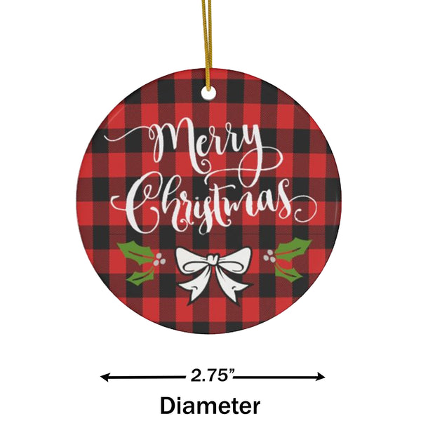 Merry Christmas Ceramic Ornament by Nature's Glow