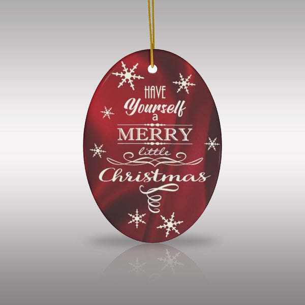 Merry Little Christmas Ceramic Ornament by Nature's Glow