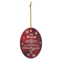 Merry Little Christmas Ceramic Ornament by Nature's Glow