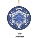 Midnight Blue Scandia Snowflake Ceramic Ornament (Snöflinga)