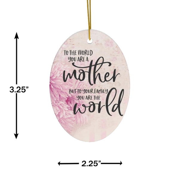 Mother World Ceramic Ornament by Nature's Glow