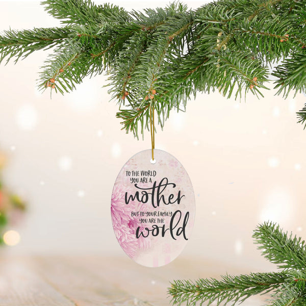 Mother World Ceramic Ornament by Nature's Glow