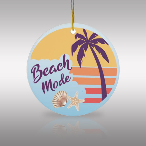 Palm Beach Tropical Sunset Ceramic Ornament by Nature's Glow