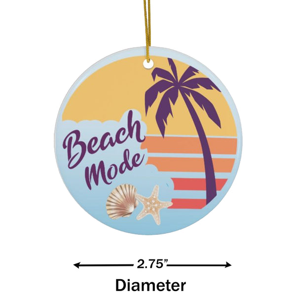 Palm Beach Tropical Sunset Ceramic Ornament by Nature's Glow