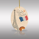 Paris Mon Amour Ceramic Ornament, Eiffel Tower France