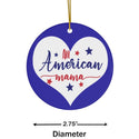 Patriotic All American Mama Ceramic Ornament by Nature's Glow