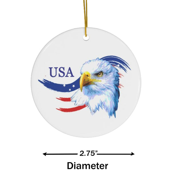 Patriotic Eagle USA Ceramic Ornament by Nature's Glow