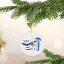 Patriotic Eagle USA Ceramic Ornament by Nature's Glow