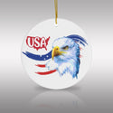 Patriotic Eagle USA Map Ceramic Ornament by Nature's Glow