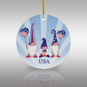 Patriotic Gnomes Ceramic Ornament by Nature's Glow