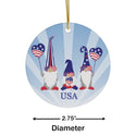 Patriotic Gnomes Ceramic Ornament by Nature's Glow