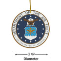 Patriotic Military US Air Force Emblem Ceramic Ornament by Nature's Glow