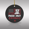 Patriotic Proud US Army Veteran Ceramic Ornament by Nature's Glow