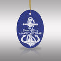 Patriotic Proud Wife of US Navy Reserve Ceramic Ornament by Nature's Glow