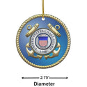 Patriotic US Coast Guard Ceramic Ornament by Nature's Glow