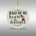Patriotic US Military Deployment Ceramic Ornament by Nature's Glow