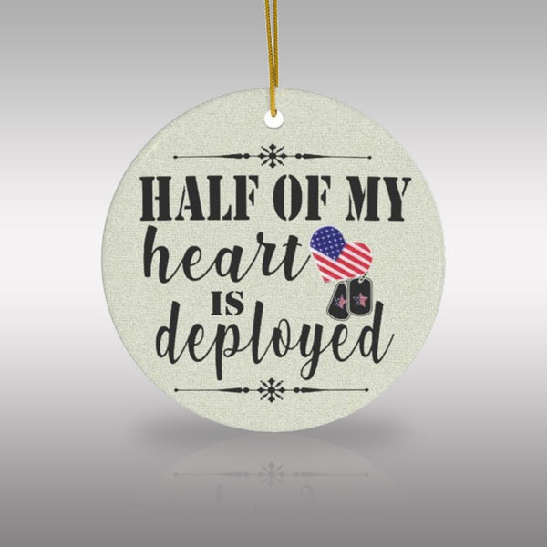 Patriotic US Military Deployment Ceramic Ornament by Nature's Glow