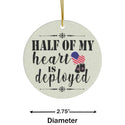 Patriotic US Military Deployment Ceramic Ornament by Nature's Glow