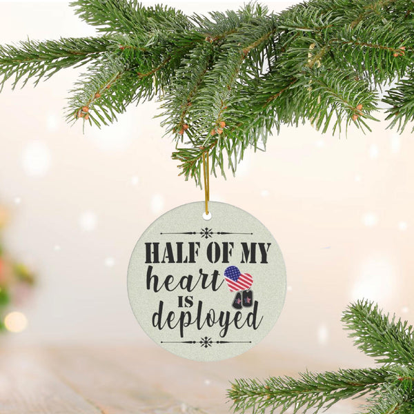 Patriotic US Military Deployment Ceramic Ornament by Nature's Glow