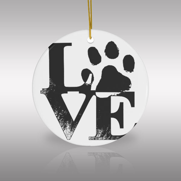 Puppy LOVE Ceramic Ornament for Dog Lovers