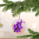 Purple Hyacinth Flower on Vintage Paper Ceramic Ornament