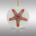 Red Starfish Ceramic Ornament