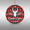 Reindeer Express Christmas Ceramic Ornament by Nature's Glow