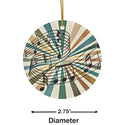 Retro Music Notes Ceramic Ornament