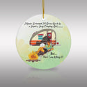 Retro Sassy Camping Gal Ceramic Ornament by Nature's Glow