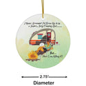Retro Sassy Camping Gal Ceramic Ornament by Nature's Glow