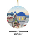Santorini Greece Ceramic Ornament