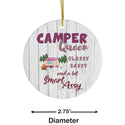 Sassy Camper Queen Ceramic Ornament by Nature's Glow