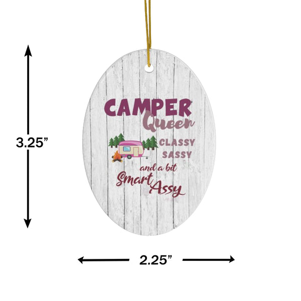 Sassy Camper Queen Ceramic Ornament by Nature's Glow