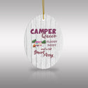 Sassy Camper Queen Ceramic Ornament by Nature's Glow