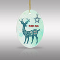 Scandinavian Christmas Deer Ceramic Ornament by Nature's Glow