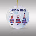 Scandia Joyeux Noel Folk Art Ceramic Ornament by Nature's Glow