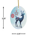 Scandia Nordic Folk Art Reindeer Ceramic Ornament by Nature's Glow