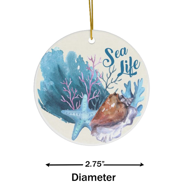 Sea Life Ceramic Ornament by Nature's Glow