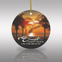 Sunset Happy Hour Ceramic Ornament by Nature's Glow