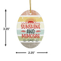 Sunshine and Mimosas Ceramic Ornament by Nature's Glow