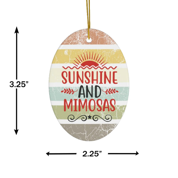 Sunshine and Mimosas Ceramic Ornament by Nature's Glow