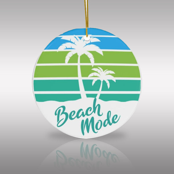 Tropical Beach Mode Ceramic Ornament by Nature's Glow