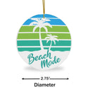 Tropical Beach Mode Ceramic Ornament by Nature's Glow