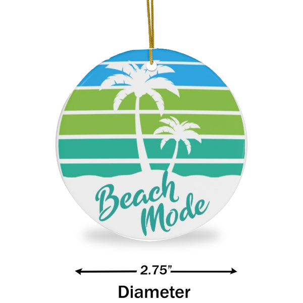 Tropical Beach Mode Ceramic Ornament by Nature's Glow