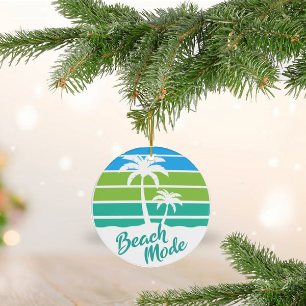 Tropical Beach Mode Ceramic Ornament by Nature's Glow