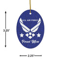 US Air Force Proud Mom Ceramic Ornament by Nature's Glow